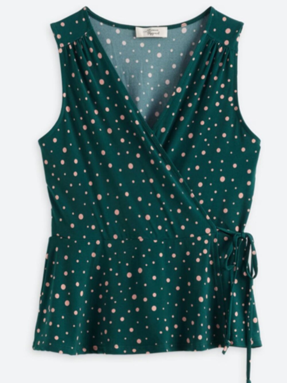Kaique Surplice Sleeveless Knit Top